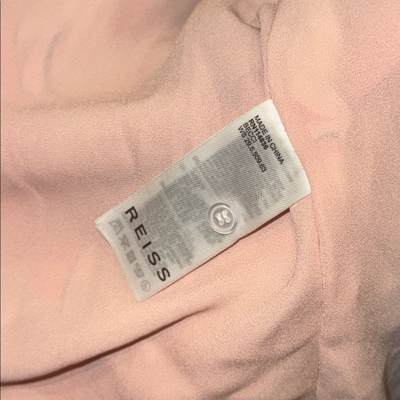 NEW Reiss Chiffon Becci Floral chiffon High-Low Midi open Back Dress Sz 8 - Picture 6 of 7